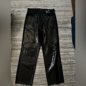 Black Sequin Pants